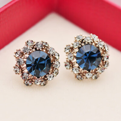 

French retro fashion flower earrings temperament earrings