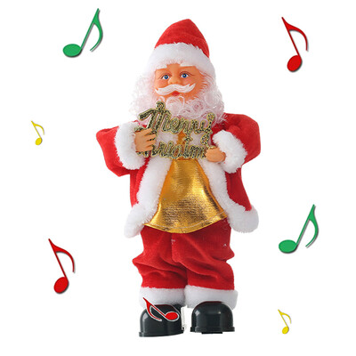 

Tailored Santa Claus Figure Singing Musical Santa Electric Toy Ornaments gift for Kids