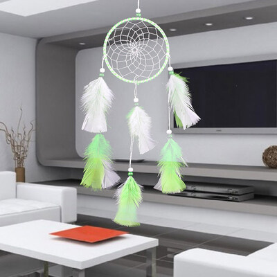 

Mix Color Feathers Dream Catcher Wall Hanging Home Car Decor Ornament Craft
