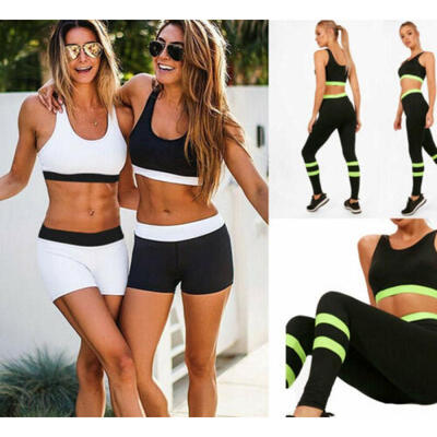 

Women Casual Yoga Fitness Sports Bra Stretch Pants Leggings Gym Running Outfits