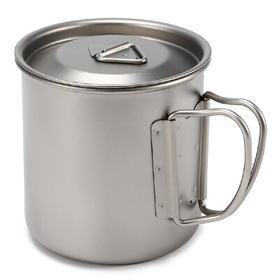 

Ultralight Titanium Cup Outdoor Portable Mug Camping Picnic Water Cup with Foldable Handle 300ml 400ml 450ml 750ml