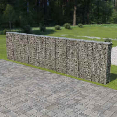 

Gabion Wall with Covers Galvanized Steel 236"x118"x59"