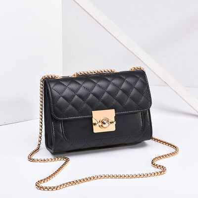 

Diamond embossed small fragrance temperament female bag summer chain shoulder diagonal package Korean version of the light luxury small square package