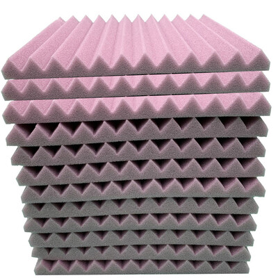 

Gobestart 12Pcs Acoustic Foam Panel Sound Stop Absorption Sponge Studio KTV Soundproof