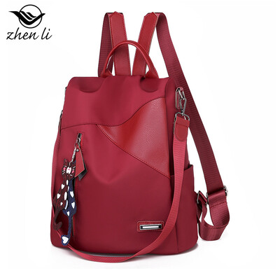

Womens backpack new backpack casual solid color soft face small bag female supply