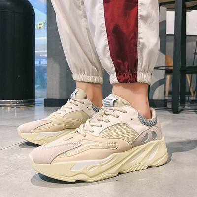 

Mens shoes autumn Korean version of the trend of mens shoes sports casual breathable increased wild net shoes tide shoes