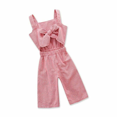 

Toddler Kids Baby Girls One-Pieces Plaid Jumpsuit Sunsuit Outfits Clothes 1-6T