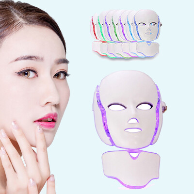 

〖Follure〗Konmison LED Light Photon Face Neck Mask Rejuvenation Skin Therapy Wrinkles 7 Co