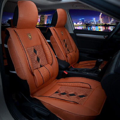 

New 3D leather four seasons pad car seat four seasons universal autumn&winter car seat cushion factory direct sales Random hea