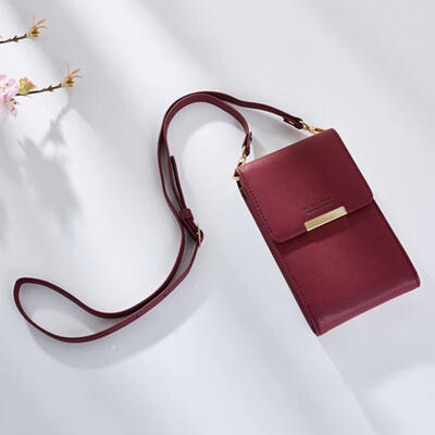 

PU Leather Shoulder Bag Card Pocket Wallet Portable Cash Mobile Phone Bags For Women