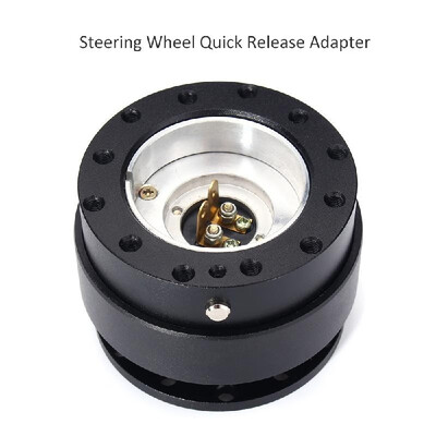 

Universal Steering Wheel Quick Release Hub Adapter Black Aluminum Snap Off Boss Kit