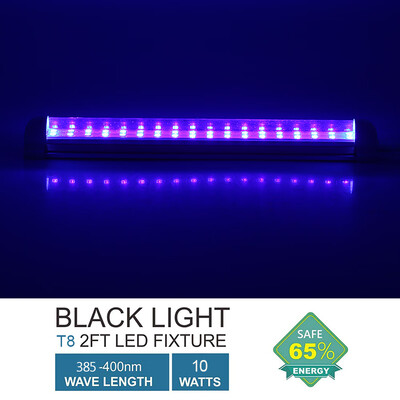

10W UV LED Blacklight T8 Integrated Tube UV Glue Curing Lamp LED Violet Light Tube for Blacklight Party Fluorescent Poster Body Pa