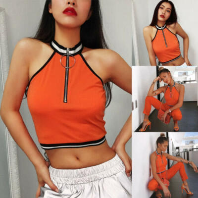 

US Fashion Womens Sexy Tank Top Vest Off Shoulder Halter Blouse T-Shirt Newest