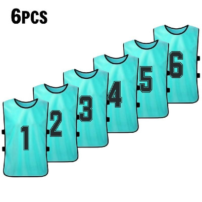 

6 PCS Kids Basketball Pinnies Quick Drying Basketball Jerseys Youth Sports Scrimmage Soccer Team Training Bibs Practice Sports Ve