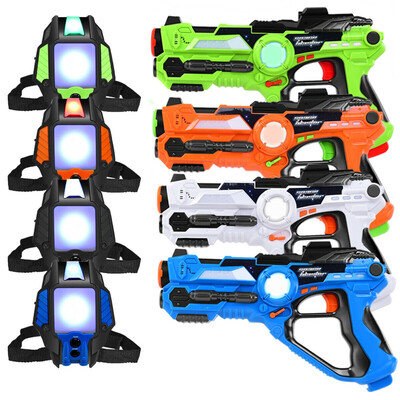 

4 pcs Laser Tag Gun Blasters&Vests-A