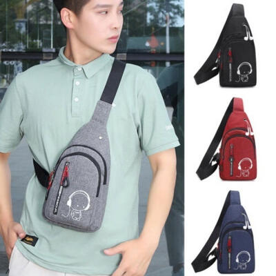 

Mens Sling Bag Chest Shoulder Backpack Fanny Pack Crossbody Travel Sport