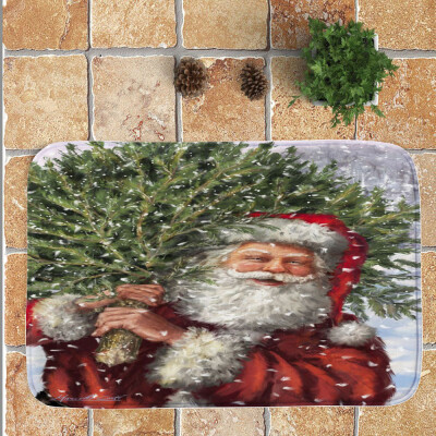 

Gobestart Christmas Festival Entrance Door Bathroom Mat Indoor Bath Decor