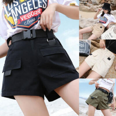 

Women Summer Overalls Pants Fashion Loose Shorts Beach High Waist Short Trousers