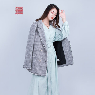 

Grey fashion charming thick coat