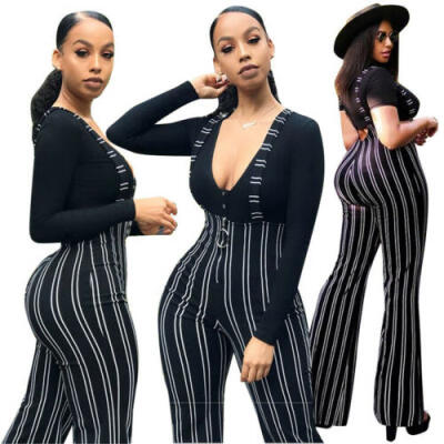 

SUNSIOM Women Ladies Clubwear Summer Playsuit Jumpsuit Romper Long Pants Party Trousers