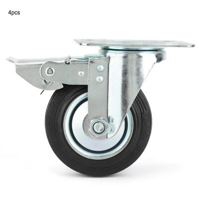 

Greensen 4pcs Metal Core Swivel Casters Wheel Light-duty Trolley Casters Furniture Rubber Casters