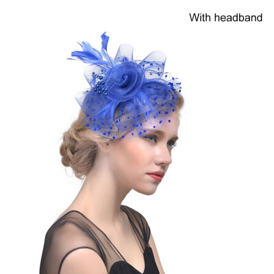 

Bridal Net Feather Hats Birdcage Net Wedding Headband Hats Bridal Fascinator Face Party Wedding Hair Accessories