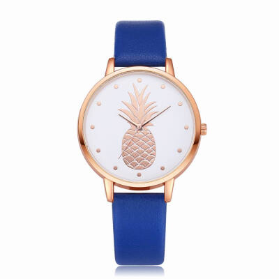 

Fanteeda FD123 Women Pineapple Dial Leather Band Quartz Wrist Watch