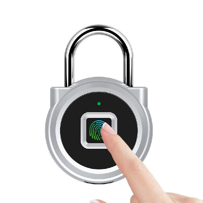 

Fingerprint Padlock Smart Thumbprint Lock Rechargeable 20 Sets Fingerprints 2 Administrators Portable Keyless Anti-Theft High-End