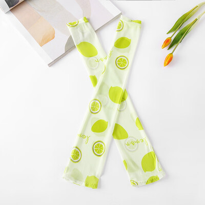 

New digital printing sunscreen grid ice silk sleeves female cartoon outdoor riding travel ice sleeve women factory wholesale