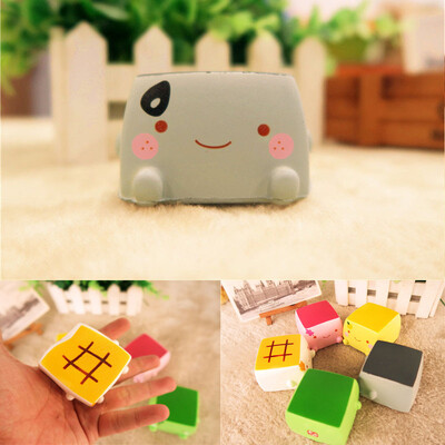 

Gotoamei Adorable Simulated tofu Super Slow Rising Kids Toy Stress Reliever Toy Gift GN