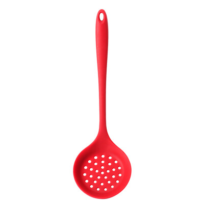 

1 Pc Silicone Slotted Skimmer Spatula Silicone Slotted Spoon Skimmer Spoon Strainer Ladle with Long Handle