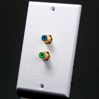 

TL - 034 118 mm 120mm Dual Port Coaxial Cable RCA Audio Video Jack Wall Panel