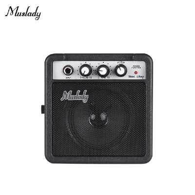 

Muslady 5W Mini Guitar Amplifier Amp Speaker with 35mm & 635mm Inputs 14 Inch Output Supports Volume Tone Adjustment Overdrive