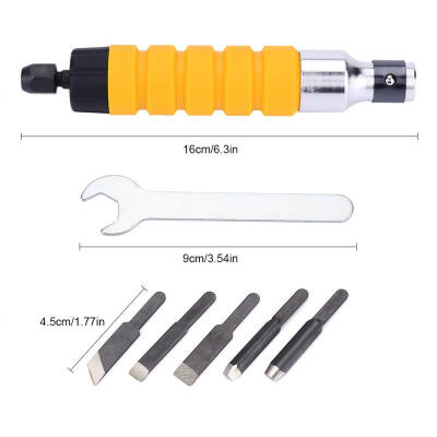 

Greensen Electric Engraving Chisel Woodworking Carving Knife Hand Tool with 5 Blades & 1 Wrench