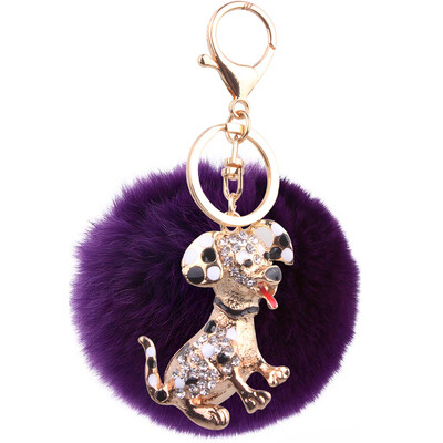 

Dog year 12 Zodiac Rex Rabbit fur ball puppy pendant New plating alloy key chain bag ornaments