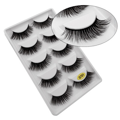 

5 pairs natural long false eyelashes fake lashes makeup 3d mink lashes eyelash extension mink eyelashes