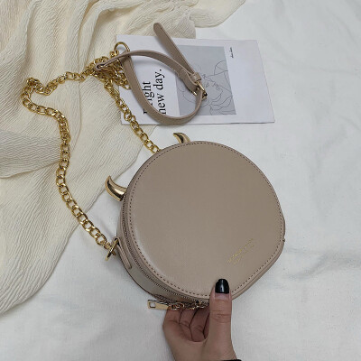 

Ins super fire chic bag female 2019 new Korean version of the wild single shoulder slung fashion texture simple small round bag