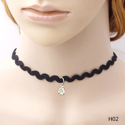 

Black Short Choker Pearl Clavicle Chain Necklace Gift