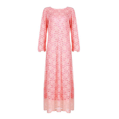 

Elegant Women Pure Formal Muslim Evening Party Wedding Prom Long Lace Dress