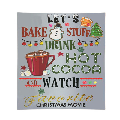 

Gobestart Blanket Tapestry Christmas Blanket Flannel Fabric Sofa Bed Blanket 150x150cm