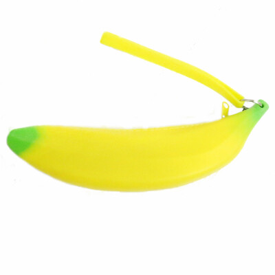 

Gobestart 1 X Unisex Men Women Novelty Silicone Portable Banana Coin Pencil Case Purse Bag