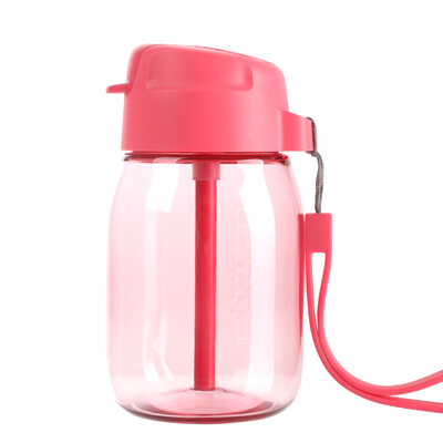 

Tupperware CC Penguin Cup Plastic Cup 350ml Childrens Student Cartoon Cute Leak-proof Straw Cup Fire Red