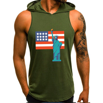 

Toponeto Men Fashion Printing Style Design Sport Casual Shirts Sleeveless Tops Blouse