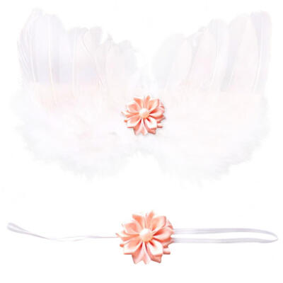 

Newborn Babys Girls Angel Wings Wing Set Feather Newborn Photography Props