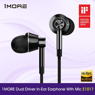 

Xiaomi 1MORE Dual Driver In-Ear Earphone With Mic Hi-Res In-line Control Headphones 35mm -Shaped Jack Sports Fitness Earbuds For