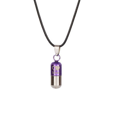 

Unisex Lover Pill Ash Holder Perfume Box Cremation Urn Pendant Necklace Jewelry