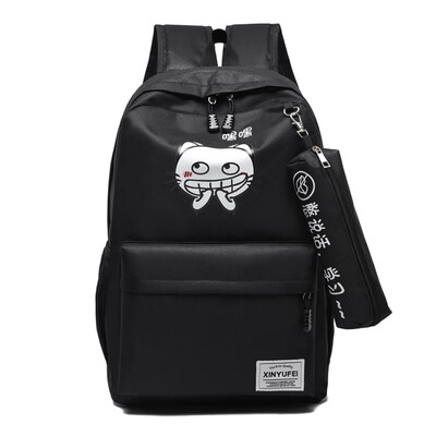 

A Simple Backpack for Senlin Senior High School Students Korean Edition Japanese Canvas Ins Wind Junior High School GirlsShould