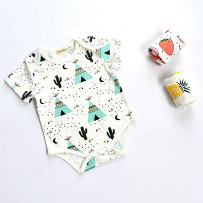 

0-24M baby girls cotton one piece swimsuit body bodysuit newborn infant clothes