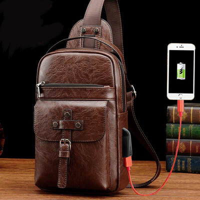 

Tailored Men Vintage Waterproof Multifunction Outdoor Casual Messenger Bag Chest Bag