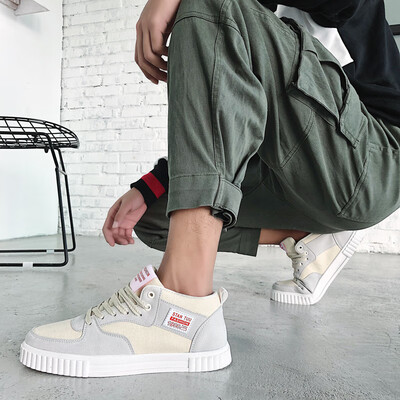 

2019 New Summer Mens shoes Korean version of the trend small whiteboard shoes leisure autumn junior high school students 100 canv
